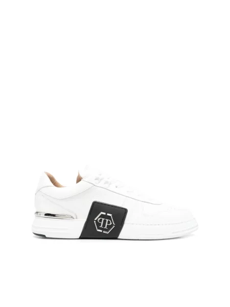 Sneakersy Philipp Plein skórzane białe