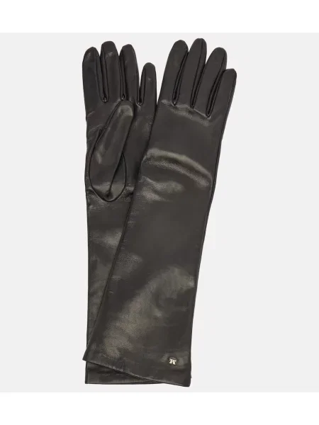 Mănuși Max Mara din piele negru