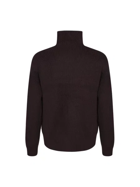 Sweter Officine Generale wełniany brązowy