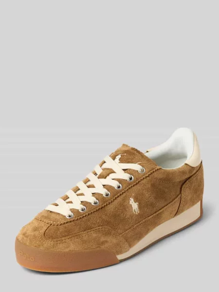 Sneakersy z naturalnej skóry bydlęcej Polo Ralph Lauren brązowe