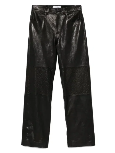 Pantaloni Marine Serre din piele negru