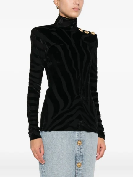 Top Balmain cu imagine negru
