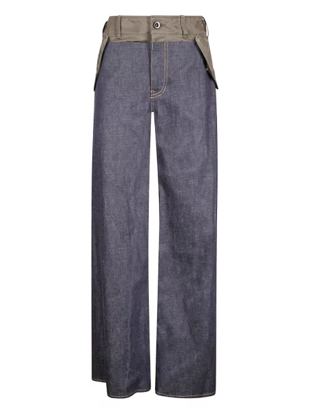 Jeansy Sacai niebieskie