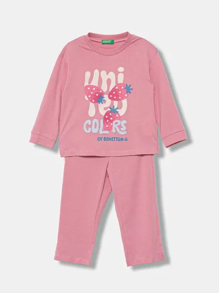 United Colors of Benetton dvojdielne pyžamo detské ružová