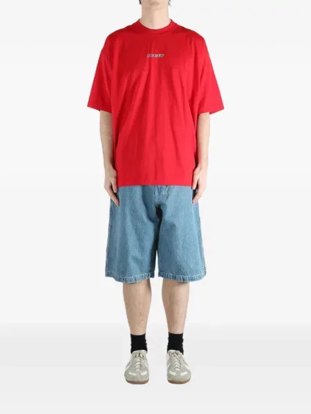 Tricou Vetements scurt roșu