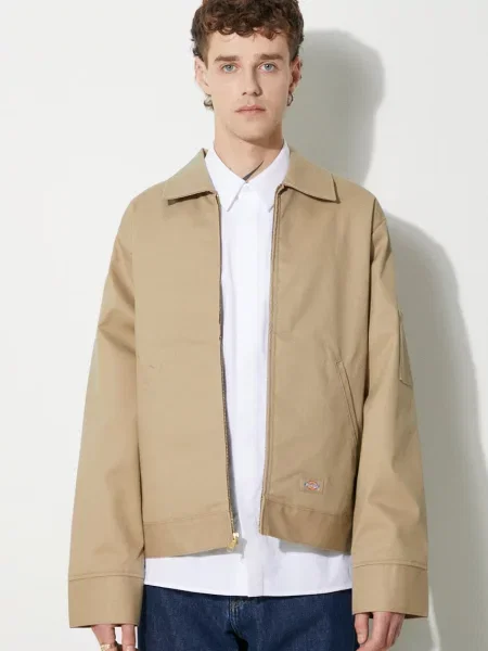 Kurtka Dickies Lined Recycled Eisenhower Jacket Khaki M beżowa