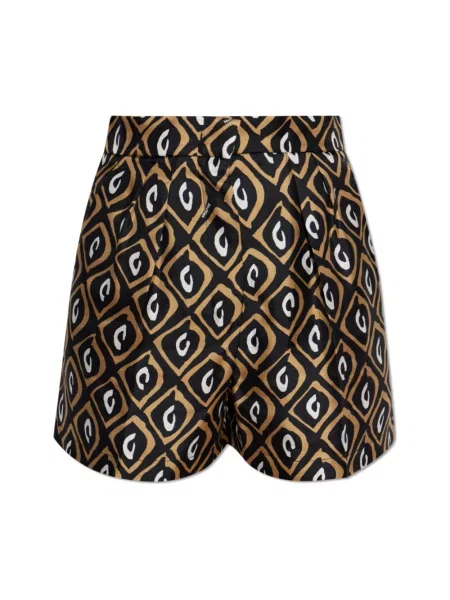 Lniane szorty Max Mara czarne