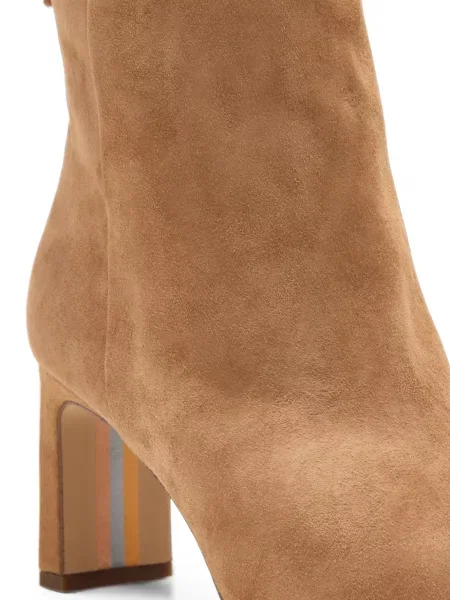 Cizme scurte Sam Edelman din piele de căprioară maro