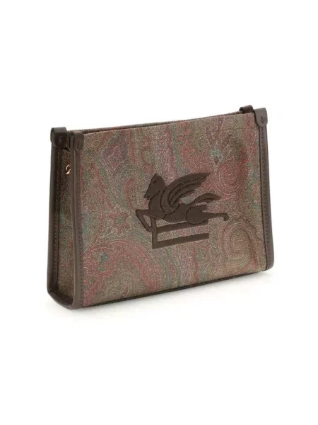 Mała mały torebka skórzana Etro skórzana brązowa