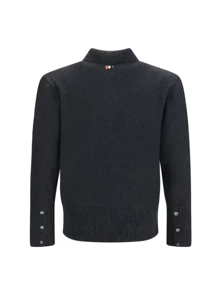 Sweter Thom Browne wełniany z długim rękawem szary