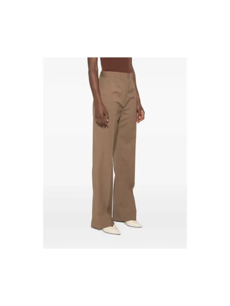 Spodnie Max Mara Studio brązowe