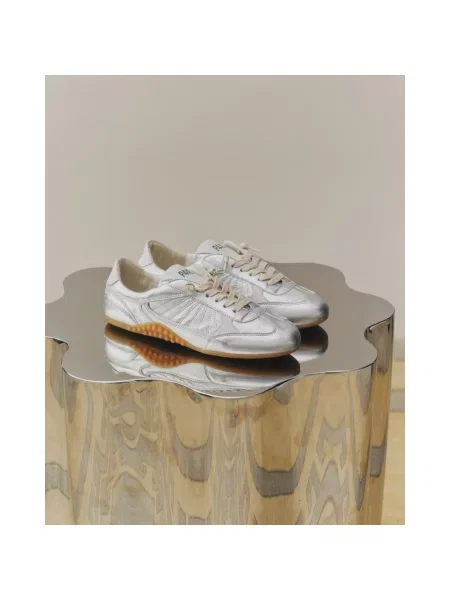 Sneakersy P448 skórzane szare
