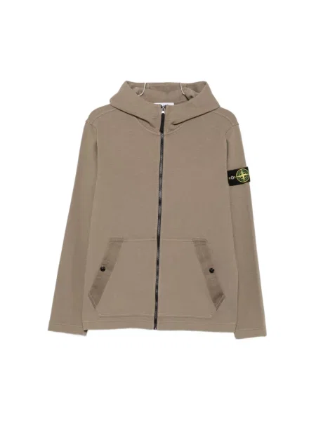 Bluza z kapturem Stone Island z kapturem z kamieniami zielona