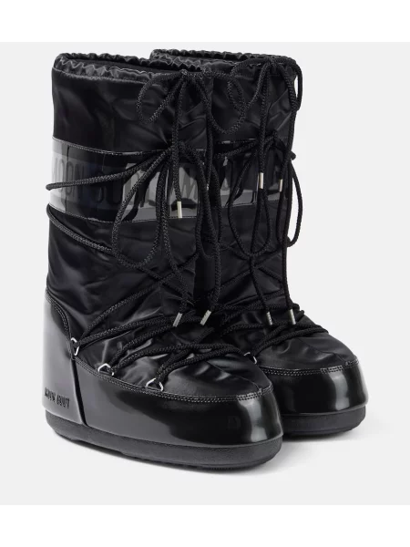 Botine Moon Boot din satin negru