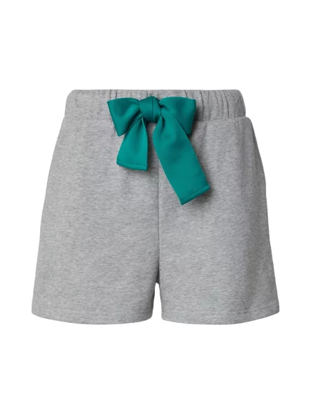 PIECES Pantaloni PCCHILLI amestecat / verde petrol gri