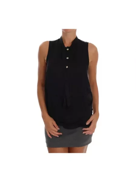 Koszula Versace Jeans Couture bez rękawów czarna
