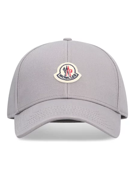Czapka z daszkiem Moncler szara