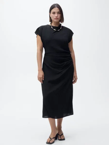 Сукня міді MANGO чорний