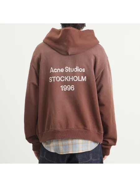 Bluza z kapturem Acne Studios brązowa