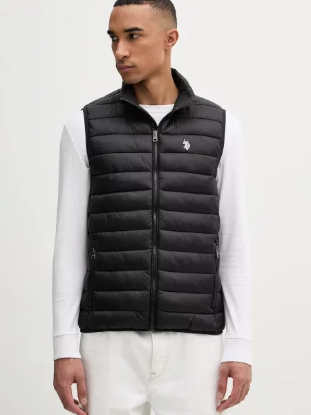 U.S. Polo Assn. vestă pentru bărbați Bound Quilted Gilet negru