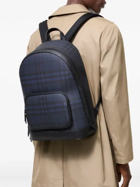 Rucsac Burberry în carouri albastru