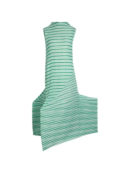 Rochie midi Issey Miyake plisată până la genunchi de costum verde