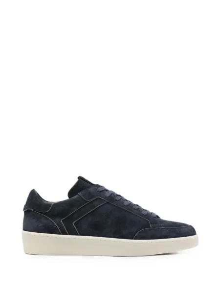 Sneakerși Canali cu șireturi din piele de căprioară albastru