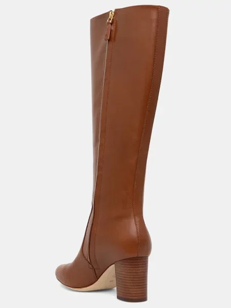 Kožené kozačky Lauren Ralph Lauren Kenndi Tl Hl na hnědá