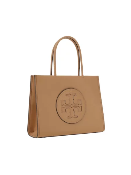 Shopperka Tory Burch skórzana beżowa
