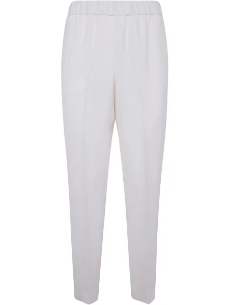 Pantaloni Peserico plisate alb