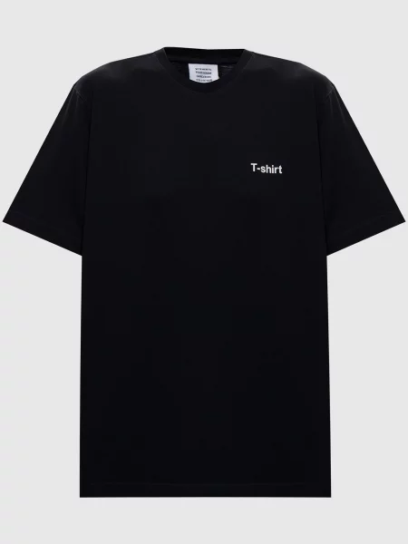 Футболка з контрастним принтом Vetements чорна