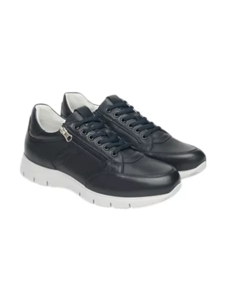 Sneakersy Nerogiardini skórzane niebieskie