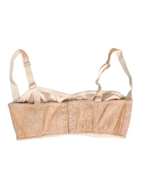 Lniana biustonosz balkonetka Dolce And Gabbana beżowa