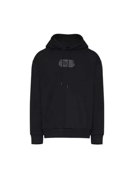 Bluza z kapturem Mm6 Maison Margiela z logo czarna