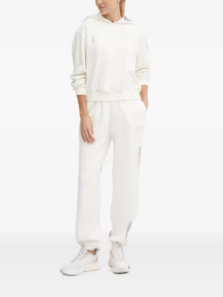 Stras pantaloni Guess alergare alb
