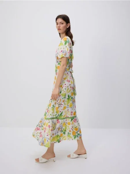 Reserved Сукня з з авторським візерунком різнобарвний 