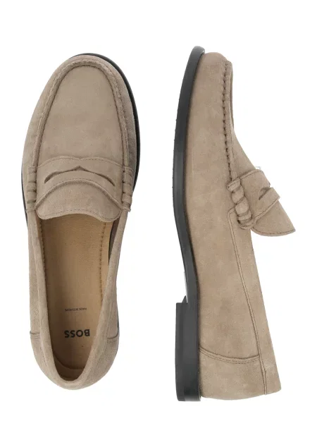BOSS BLACK Pantofi loafer Tevan_Mocc_sd | piele întoarsă bej