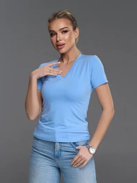 Футболка Issa Plus голубая