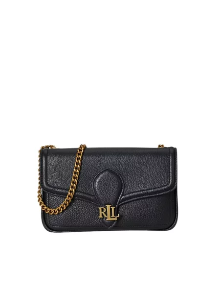 Portfel Lauren Ralph Lauren skórzany retro czarny