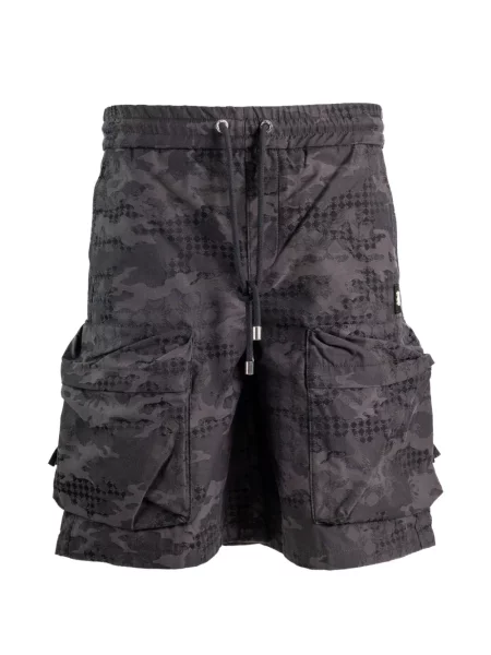 Pantaloni scurți cargo Amiri cu imagine cu model camuflaj negru