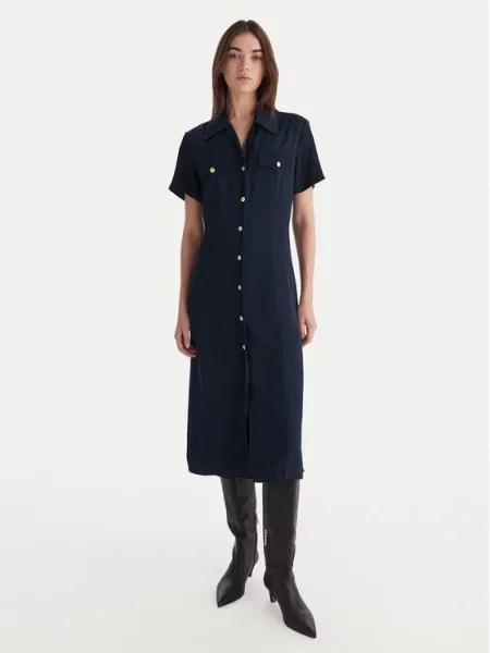 Tommy Hilfiger sukienka granatowy midi prosta