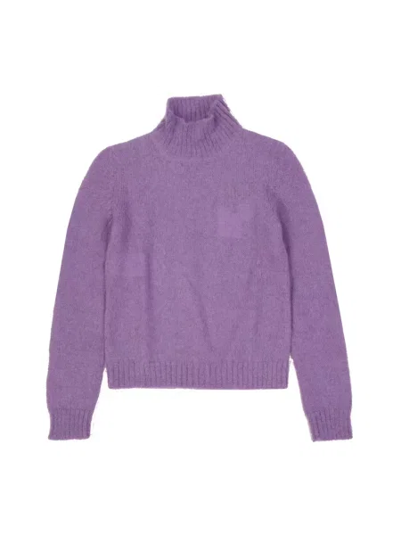 Moherowy sweter Alberta Ferretti fioletowy