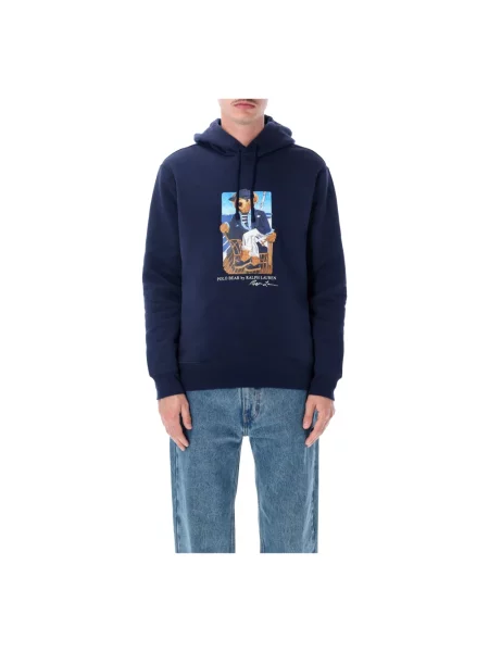 Polo Ralph Lauren bluza z kapturem niebieska