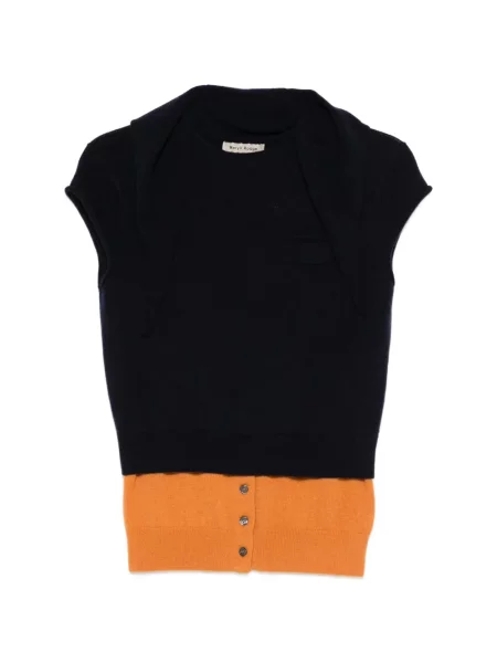 Плетен елек Meryll Rogge синьо