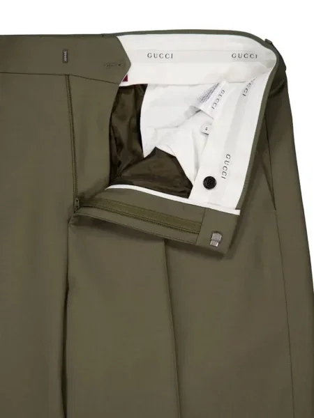 Pantaloni Gucci de lână verde