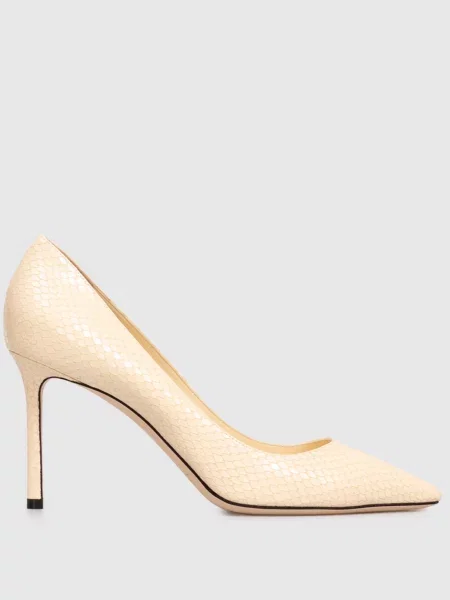 Кожаные туфли Jimmy Choo бежевые