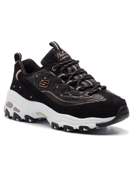 Laisvalaikio batai Skechers D'lites Glamour Feels Black/Rose Gold juoda