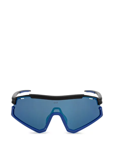 Ochelari de soare Ea7 Emporio Armani cu imprimeu geometric albastru