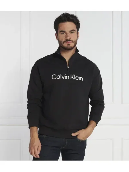 Calvin Klein Hanorac HERO LOGO QUARTER ZIP | Comfort fit negru