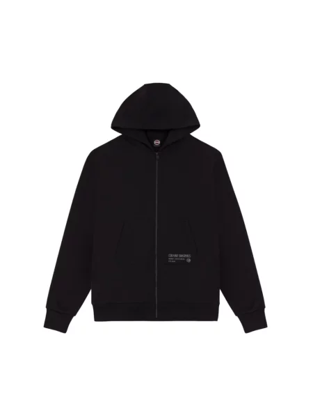 Bluza sportowa Colmar z kapturem z logo z długim rękawem czarna